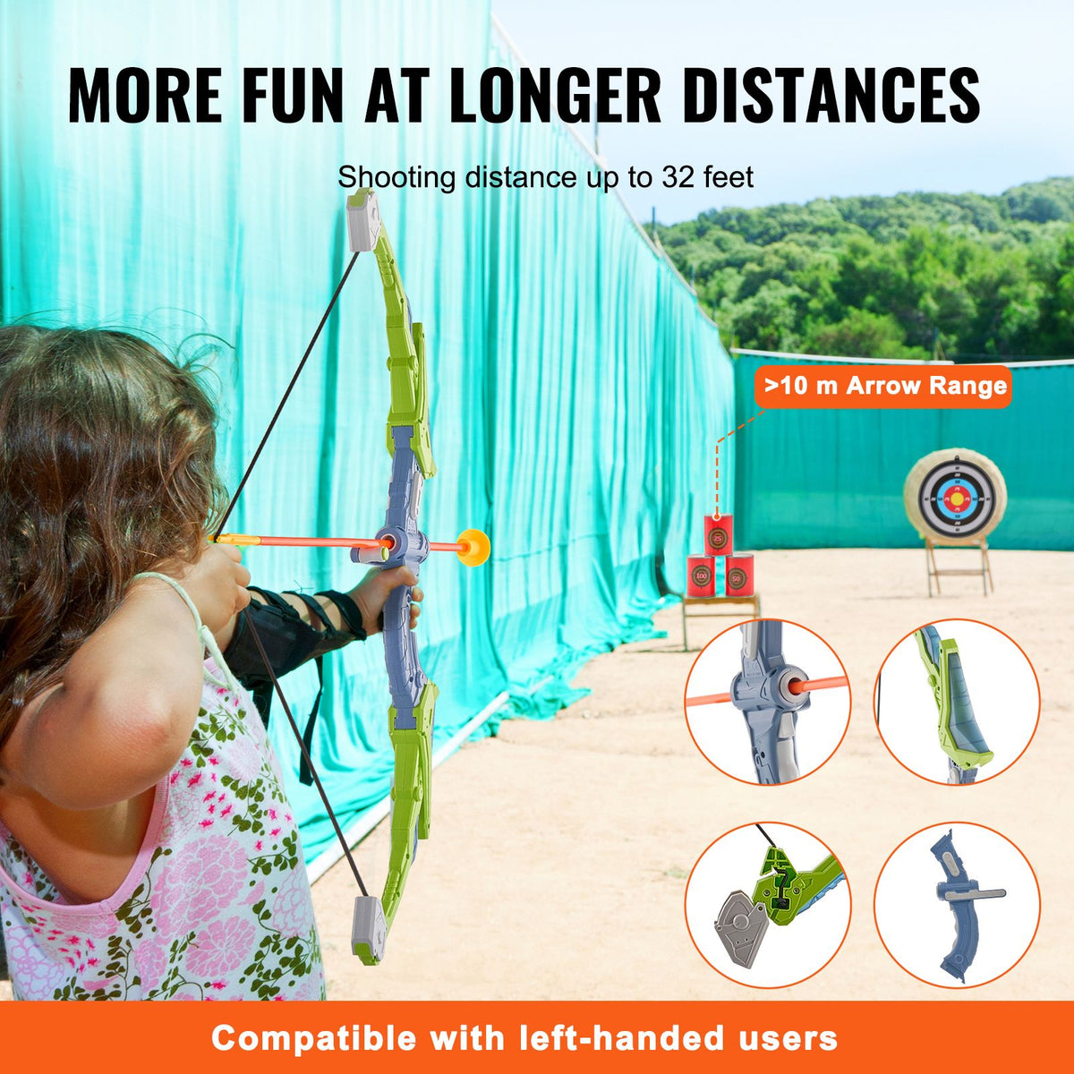 Bow and Arrow Set for Kids, 2 Pack LED Light Up Archery Set with 20 Suction Cup Arrows, Standing Target, 2 Quivers, 2 Guns, 20 Soft Bullets, 3 Target Cans, Outdoor Toy for Boy & Girl 6+ Year Old