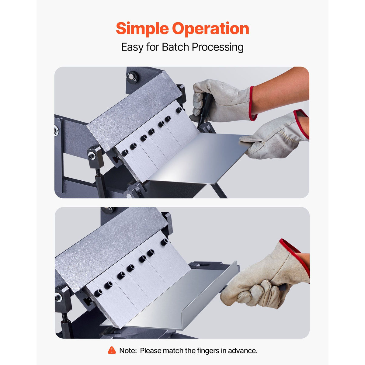 Box and Pan Brake, 12 in Sheet Metal Bending Brake, 20-Gauge Mild Steel Capacity, 0-135 Degree Adjustable, Metal Bender Machine with 5 Fingers, Heavy-Duty Aluminum Folder for Precise Bending
