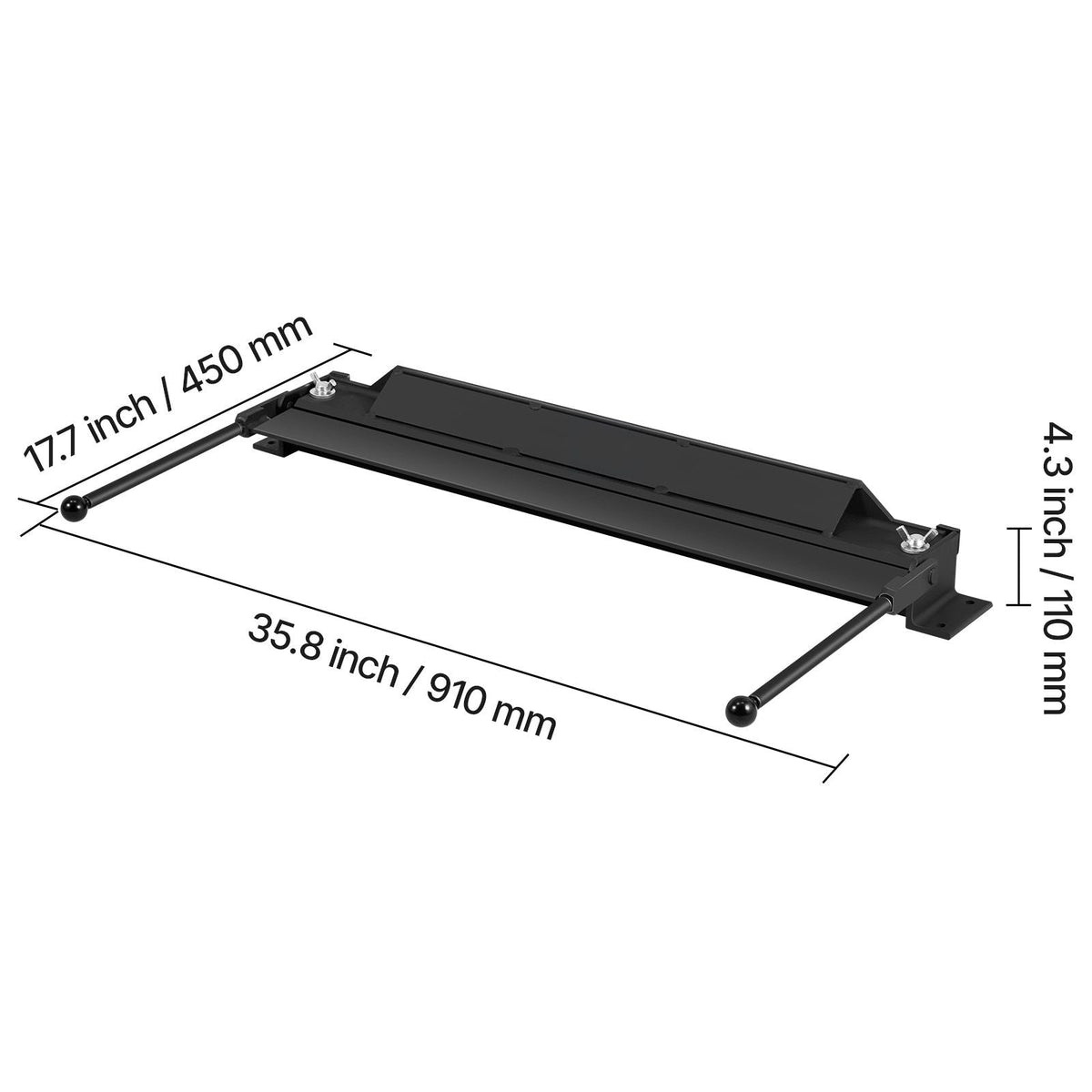 Box and Pan Brake, 30 in Sheet Metal Bending Brake, 18-Gauge Capacity, 0-135 Degree Adjustable, Metal Bender Machine, No Wobbling, Heavy-Duty Aluminum Folder for Precise Batch Bending