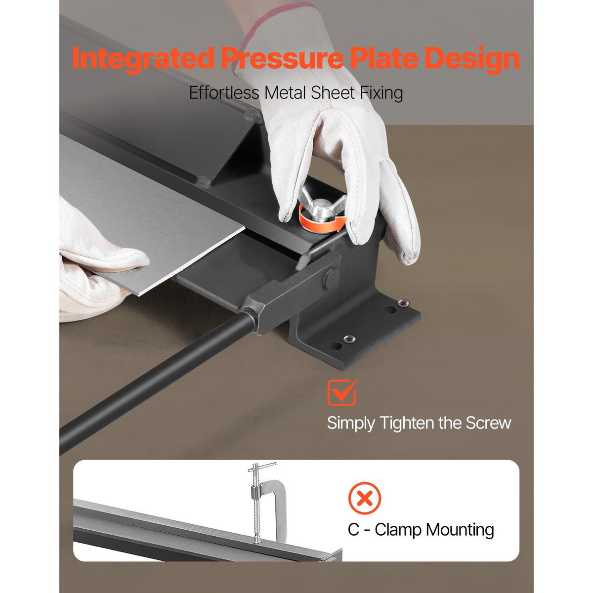 Box and Pan Brake, 30 in Sheet Metal Bending Brake, 18-Gauge Capacity, 0-135 Degree Adjustable, Metal Bender Machine, No Wobbling, Heavy-Duty Aluminum Folder for Precise Batch Bending