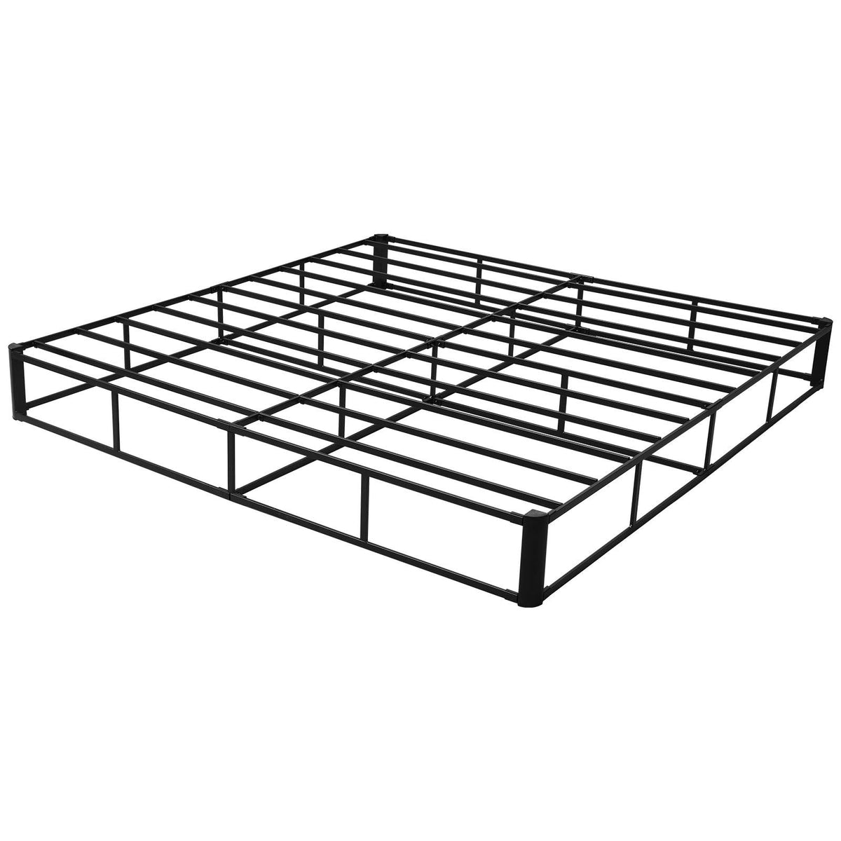 Box Spring, King Size Bed Frame with Washable Fabric Cloth, Heavy Duty Metal Frame for King Bed, 9 in Mattress Foundation, 3500 lbs Max Weight Capacity, Easy Assembly, 79.1 L x 75.8 W x 9.1 H in