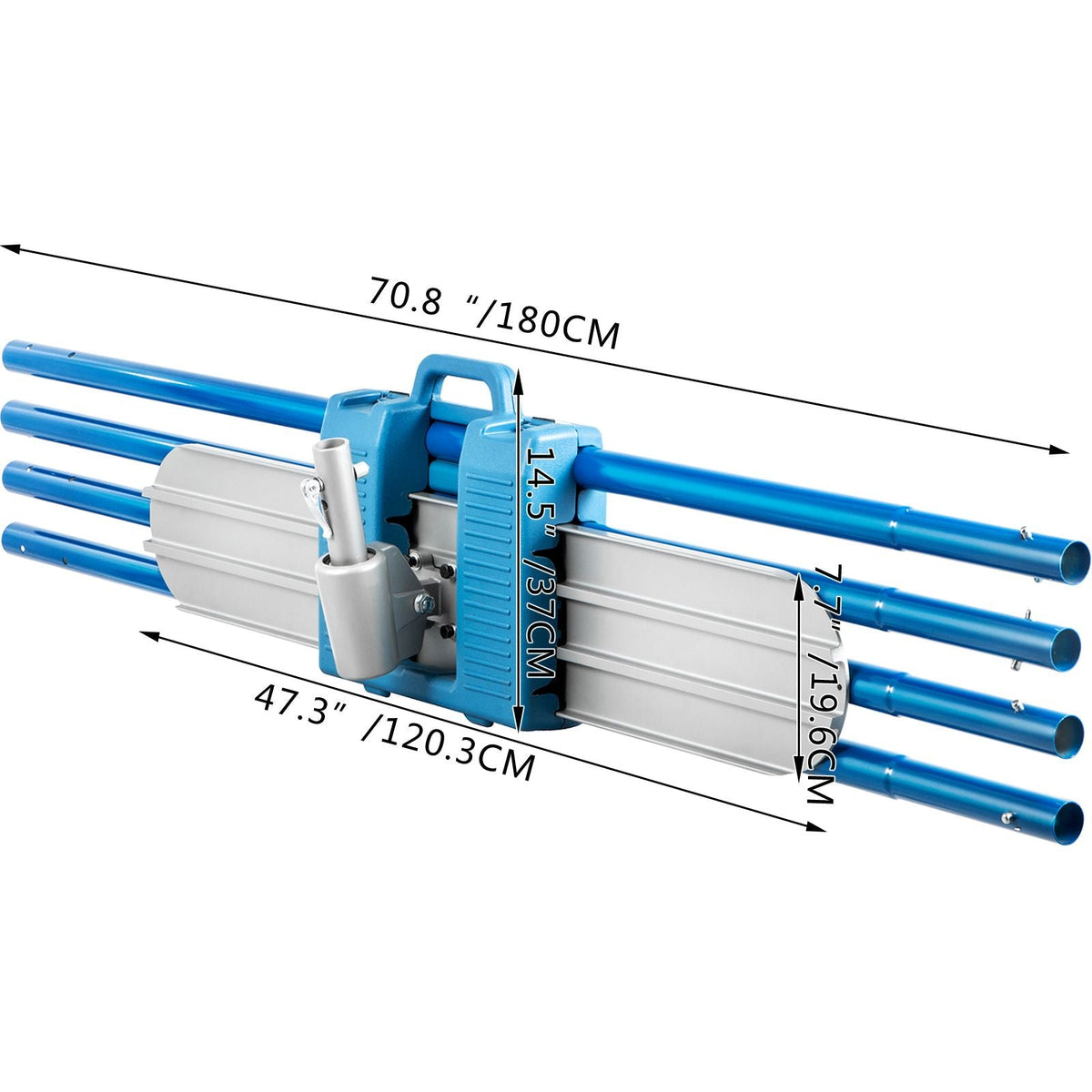 Bull Float Magnesium Concrete Float 48 x 8\" Round End Concrete Float Tool Cement Tool Bull Concrete Kit Bull Float with 4 Float Handle Bull Float Bracket Concrete Tools Finishing Bull Float