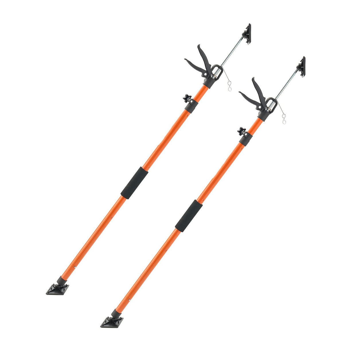 Cabinet Jack Support Pole, 2-Pack, 45.7-114.2 Inch Steel Telescopic Quick Support Rod, Adjustable 3rd Hand System up to 154 lbs Capacity for Installing Cabinets, Lifting Drywall, Cargo Bars