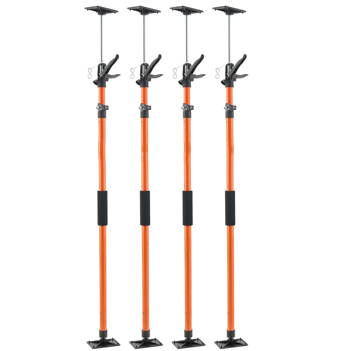 Cabinet Jack Support Pole, 4-Pack, 45.7-114.2 Inch Steel Telescopic Quick Support Rod, Adjustable 3rd Hand System up to 154 lbs Capacity for Installing Cabinets, Lifting Drywall, Cargo Bars