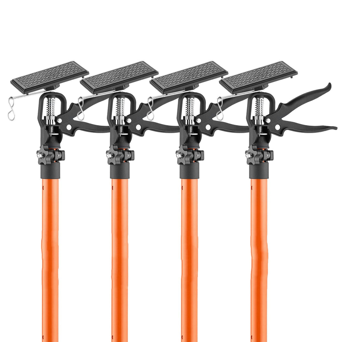 Cabinet Jack Support Pole, 4-Pack, 45.7-114.2 Inch Steel Telescopic Quick Support Rod, Adjustable 3rd Hand System up to 154 lbs Capacity for Installing Cabinets, Lifting Drywall, Cargo Bars