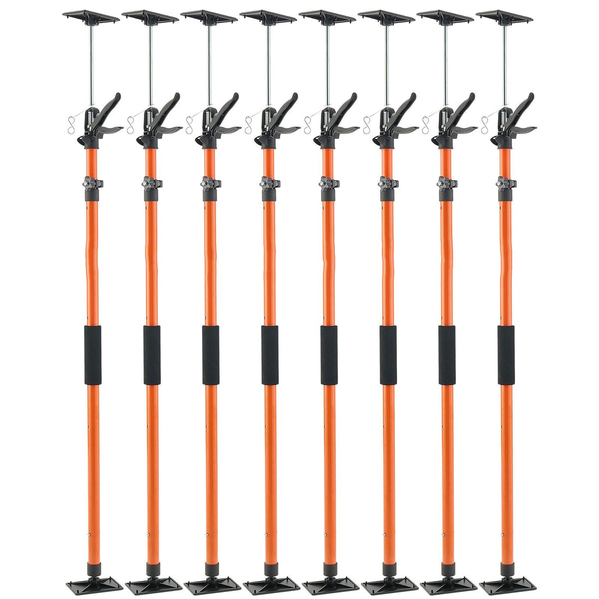 Cabinet Jack Support Pole, 8-Pack, 45.7-114.2 Inch Steel Telescopic Quick Support Rod, Adjustable 3rd Hand System up to 154 lbs Capacity for Installing Cabinets, Lifting Drywall, Cargo Bars