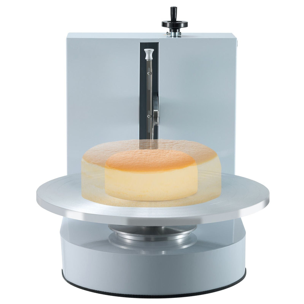 Cake Decorating Machine, Cake Cream Spreading Coating Smearing Machine, Low Noise Cake Frosting Machine, Turntable with Adjustable Scraper, for 4" to 16" Cake, 25-320RPM Rotating Speed, White