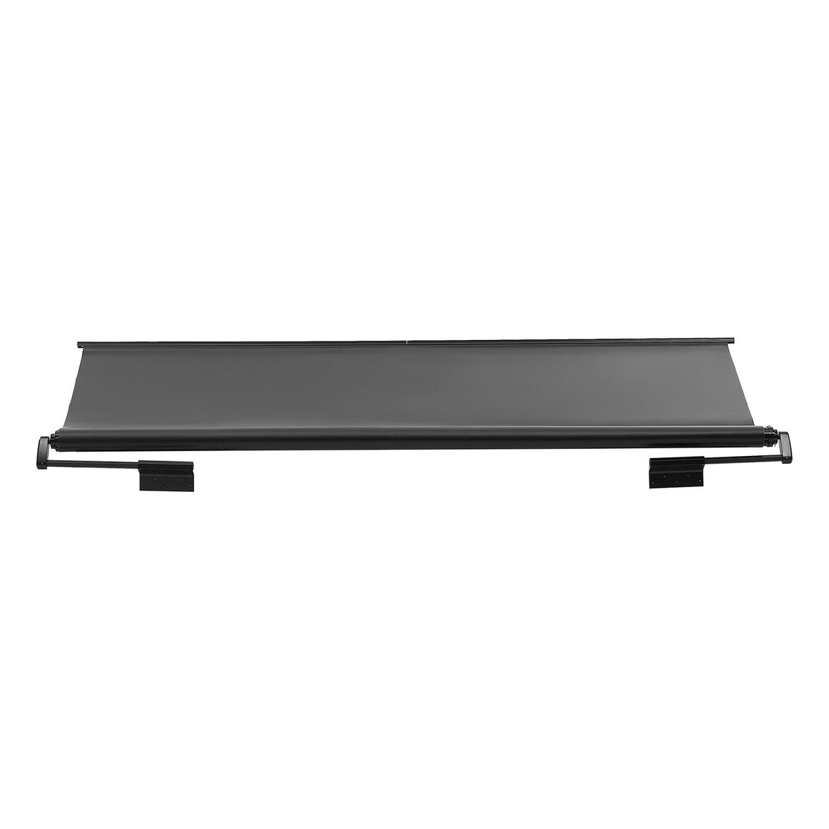 Camper Awning Fabric Replacement, 1" to 8', Weatherproof Durable Slide Topper Awning with Bracket, Heavy Duty Slide Topper Awning with Stainless Steel Material, Fit for RV & Motorhome(Black)