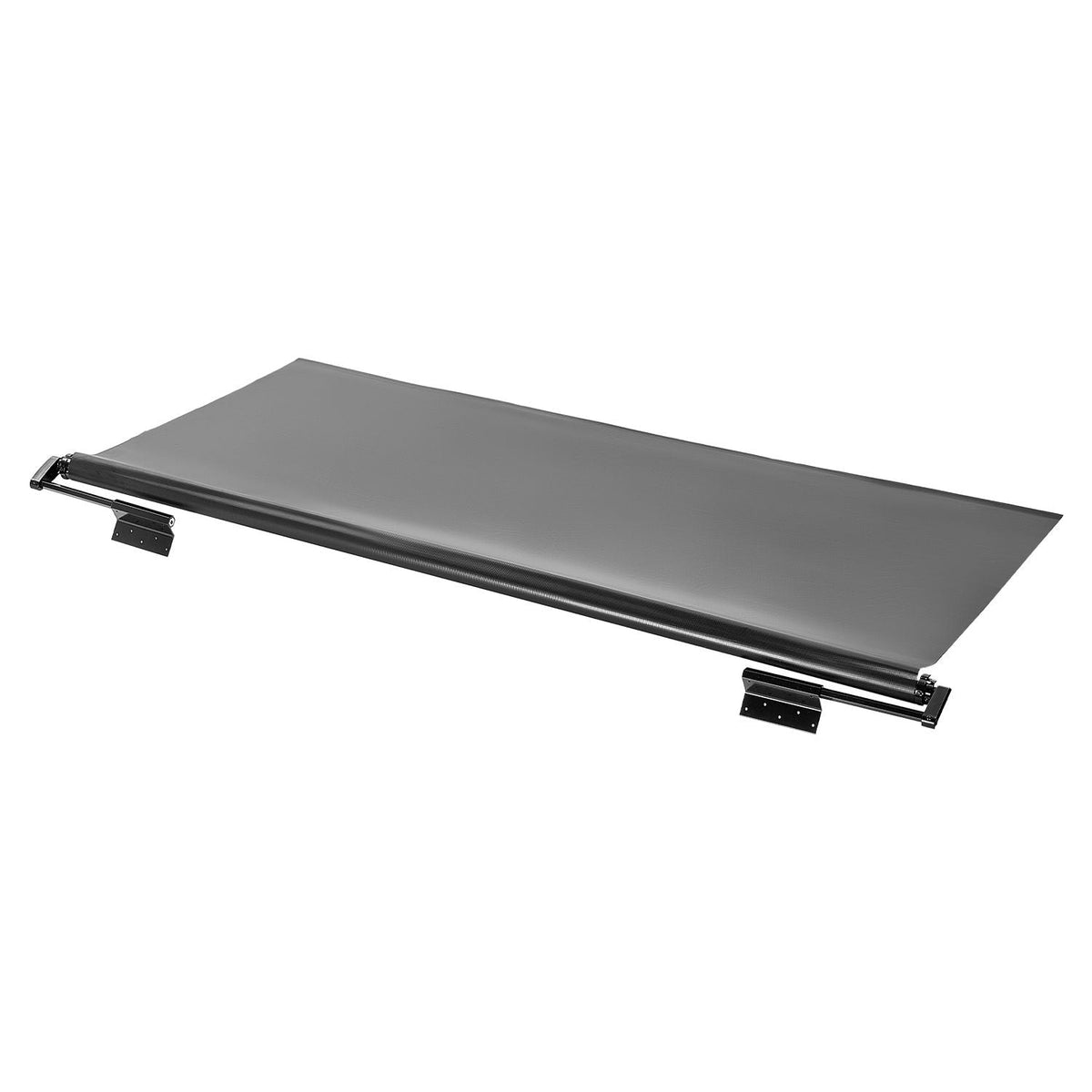 Camper Awning Fabric Replacement, 1" to 8', Weatherproof Durable Slide Topper Awning with Bracket, Heavy Duty Slide Topper Awning with Stainless Steel Material, Fit for RV & Motorhome(Black)