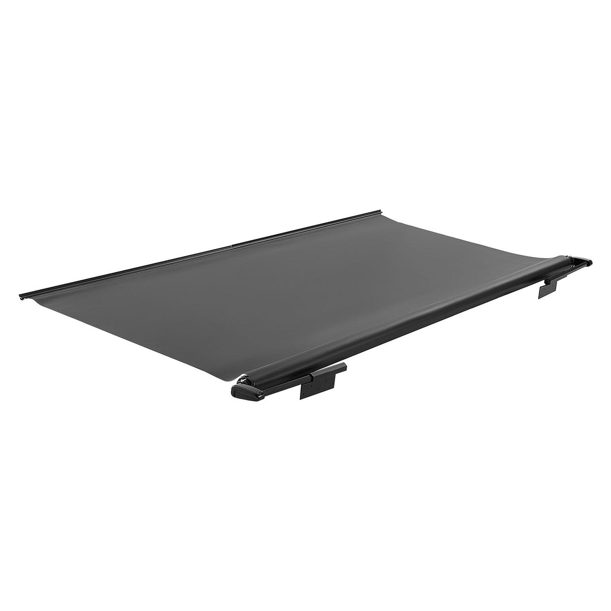Camper Awning Fabric Replacement, 1" to 8', Weatherproof Durable Slide Topper Awning with Bracket, Heavy Duty Slide Topper Awning with Stainless Steel Material, Fit for RV & Motorhome(Black)