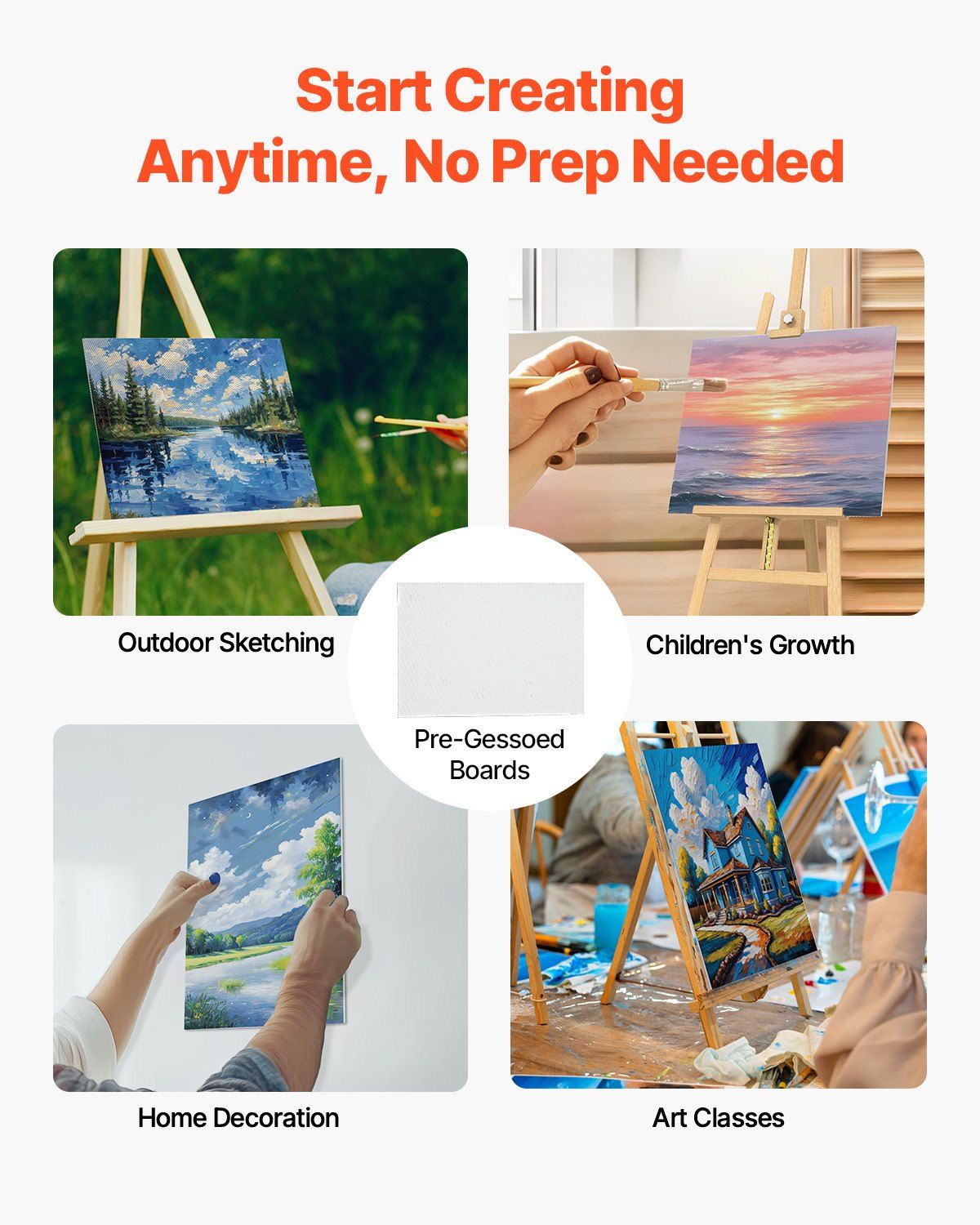 Canvas Boards for Painting 24 Pack 12 x 16 Inch Blank Canvases for Painting