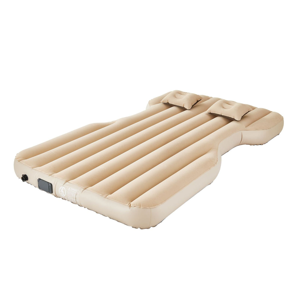 Car Air Mattress, Fits Tesla Model Y (2020-2024), Inflatable Car Camping Mattress, Flocking Thickened Blow Up Travel Beds, Durable Portable Sleeping Pad with Built in Pump, 2 Pillows, Beige