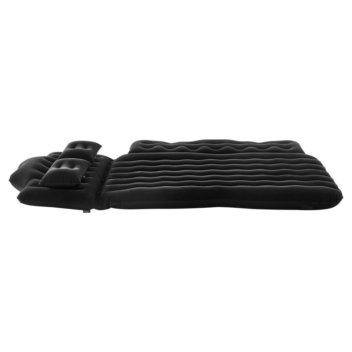 Car Air Mattress, Inflatable Back Seat Car Camping Mattress, Flocking Travel Beds, Durable Portable Sleeping Pad with Air Pump, 2 Pillows, Nozzle, Carry Bag, Fits Most SUV MPV Sedan, Black