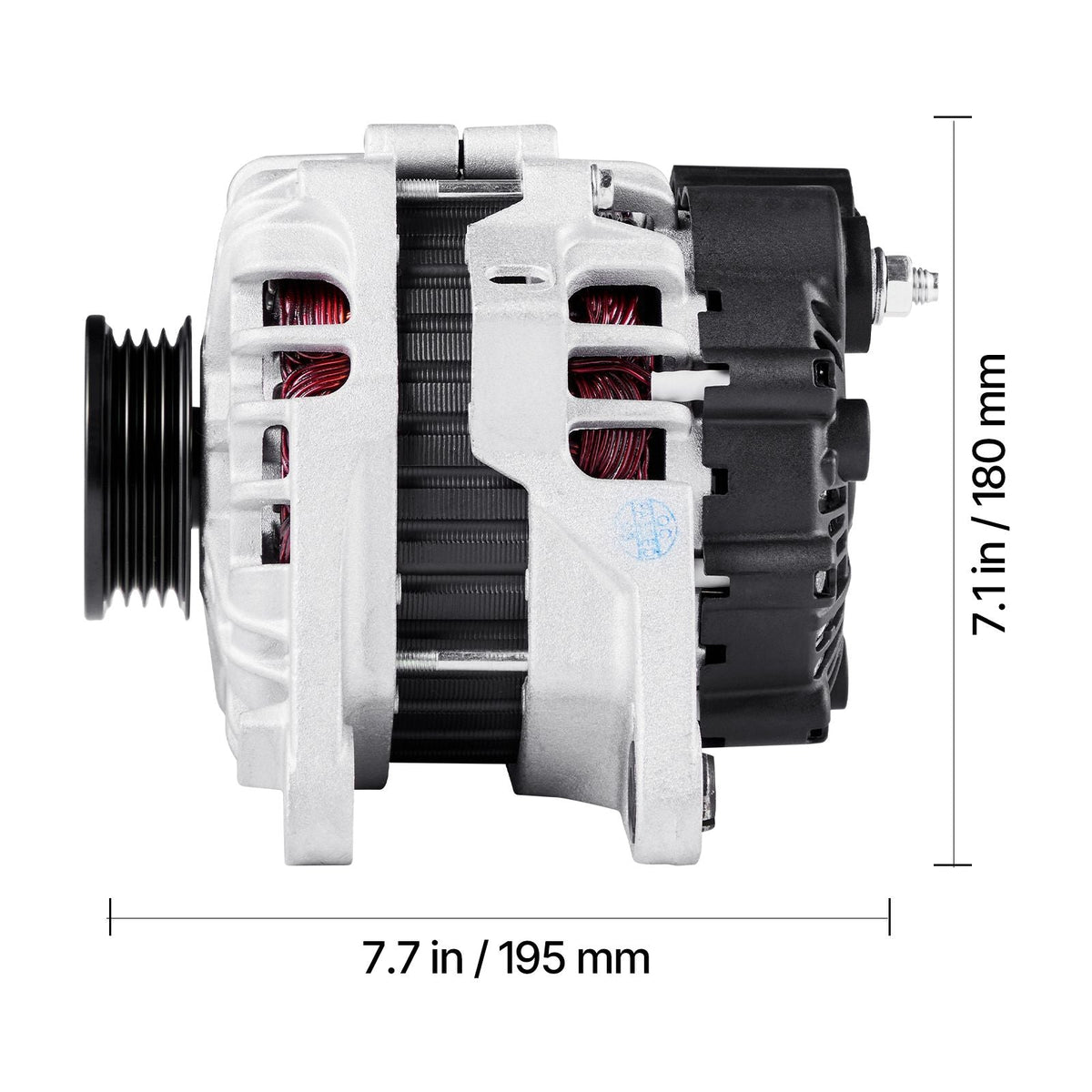 Car Alternator 11311N, Fit for KIA Spectra5 L4 2.0L 2007-2009, Soul 2010-2011, for HYUNDAI Elantra L4 2.0L 2007-2012, Automotive Replacement Alternator 211311, 2655635, 3730023650, 40046020
