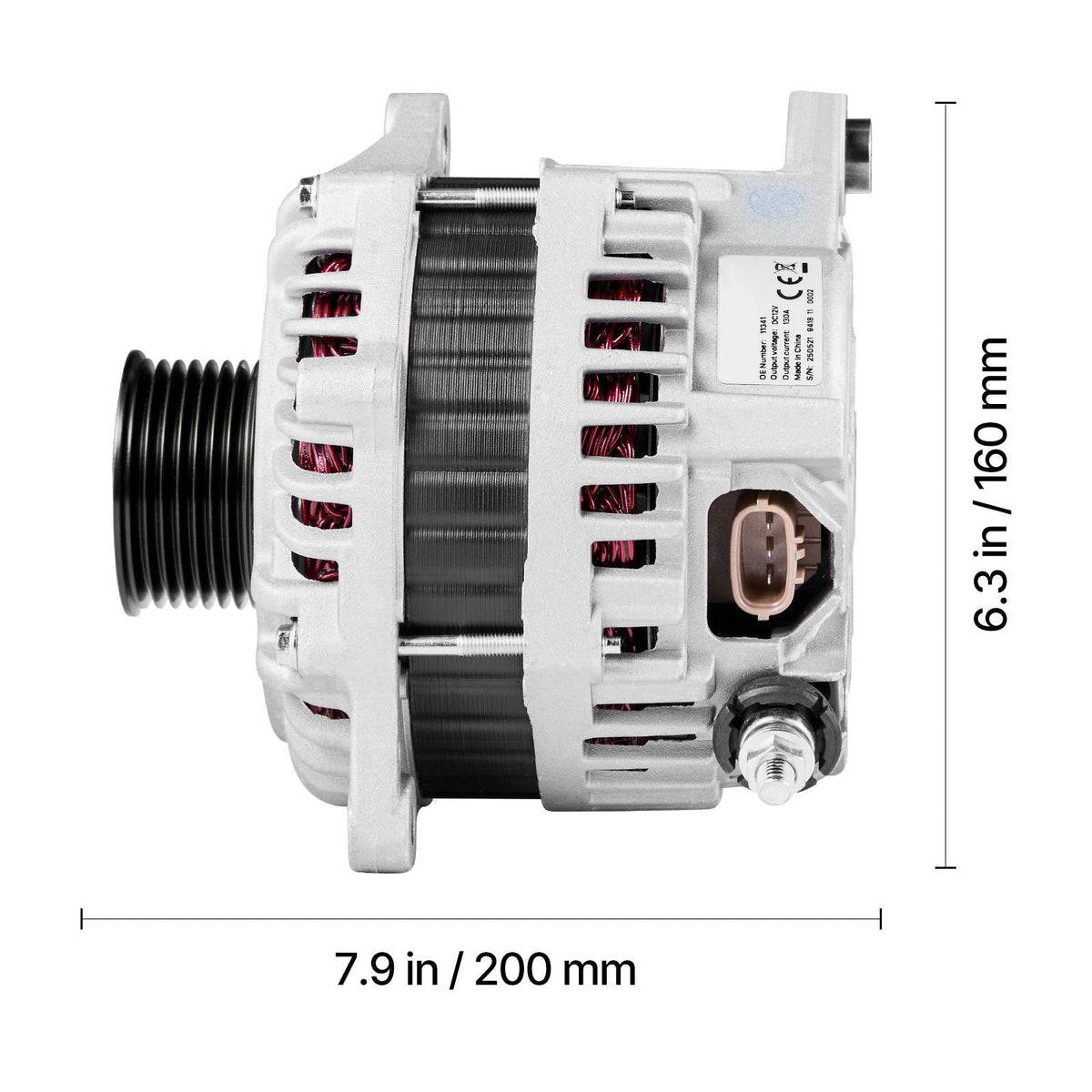 Car Alternator 11341, Fit for Nissan Altima V6 3.5L 2007-2010, Maxima 2009-2010, Murano 2009-2014, Quest 2011-2017, for Saturn Aura 2007-2008, Automotive Replacement Alternator 11557, AMT0228