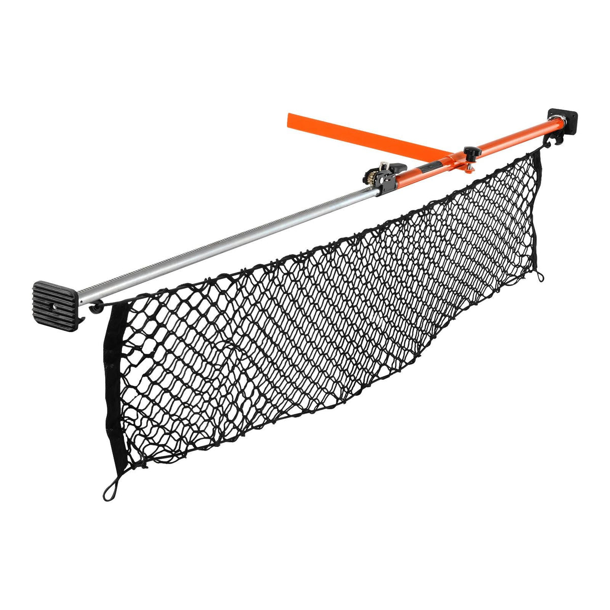 Cargo Bar, Ratcheting Cargo Bars Adjustable from 40" to 73", Heavy-duty Steel Cargos Stabilizer with Storage Net & Divider Bar, Telescoping Load Lock Bars for SUVs, Sedans