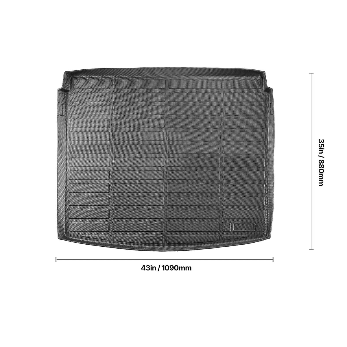 Cargo Mat Compatible with Ford Bronco Sport 2021 2022 2023 2024, Precise Fit Trunk Mat, 3D Scanning Durable TPE Trunk Protector Replacement, Black (1PCS)