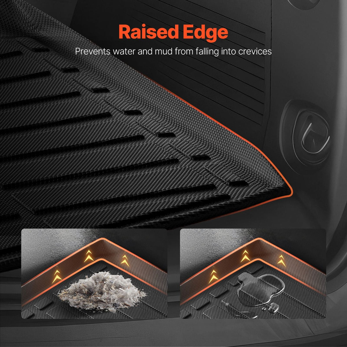 Cargo Mats Compatible Chevrolet Tahoe & GMC Yukon 2021-2024, Custom Fit TPE Cargo Liner Set for SUVs, Trunk and Rear Back Seat Protector Replacement, Trunk Mat and Backrest Mats
