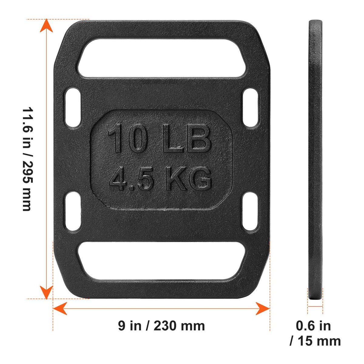 Cast Iron Ruck Weights, 10LB Pair Ruck Plate, Weighted Weights for Rucking, Adjustable Ruck Plate with Straps, for Rucking, Swings, Squat, Strength Training, Weightlifting, Fitness Workout
