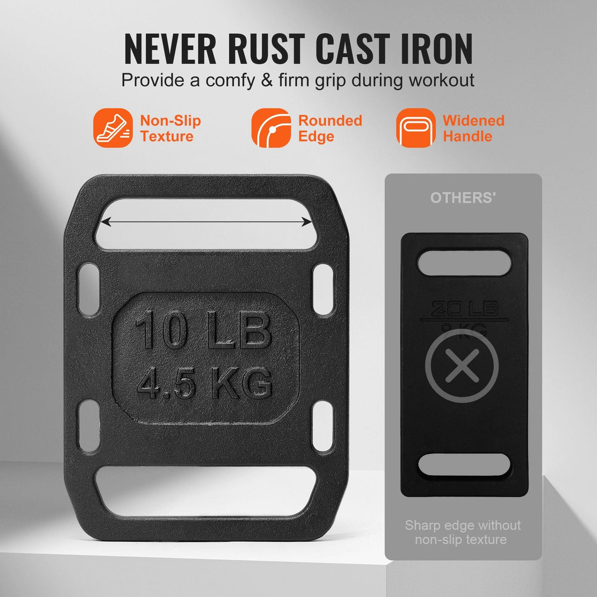 Cast Iron Ruck Weights, 10LB Pair Ruck Plate, Weighted Weights for Rucking, Adjustable Ruck Plate with Straps, for Rucking, Swings, Squat, Strength Training, Weightlifting, Fitness Workout