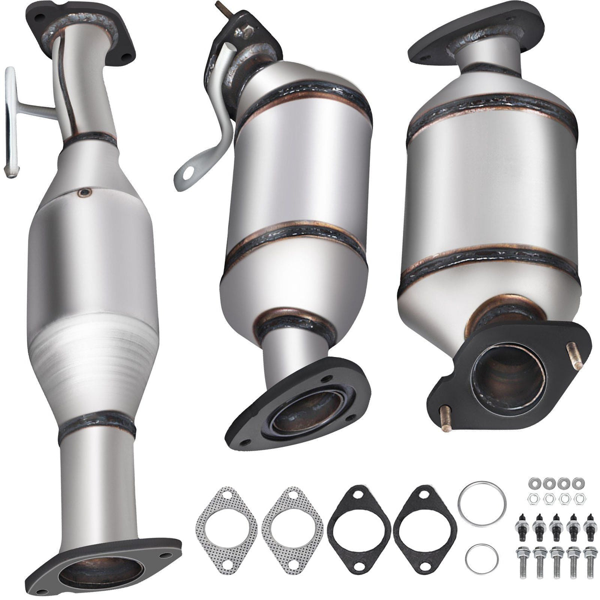 Catalytic Converter, 3 Pcs Exhaust Pipe Stainless Steel High Flow Cat, for Chevrolet Traverse 09-17 3.6L V6/Buick Enclave 07-10/GMC Acadia 07-17/Saturn Outlook 3.6L 07-10 (EPA Compliant)