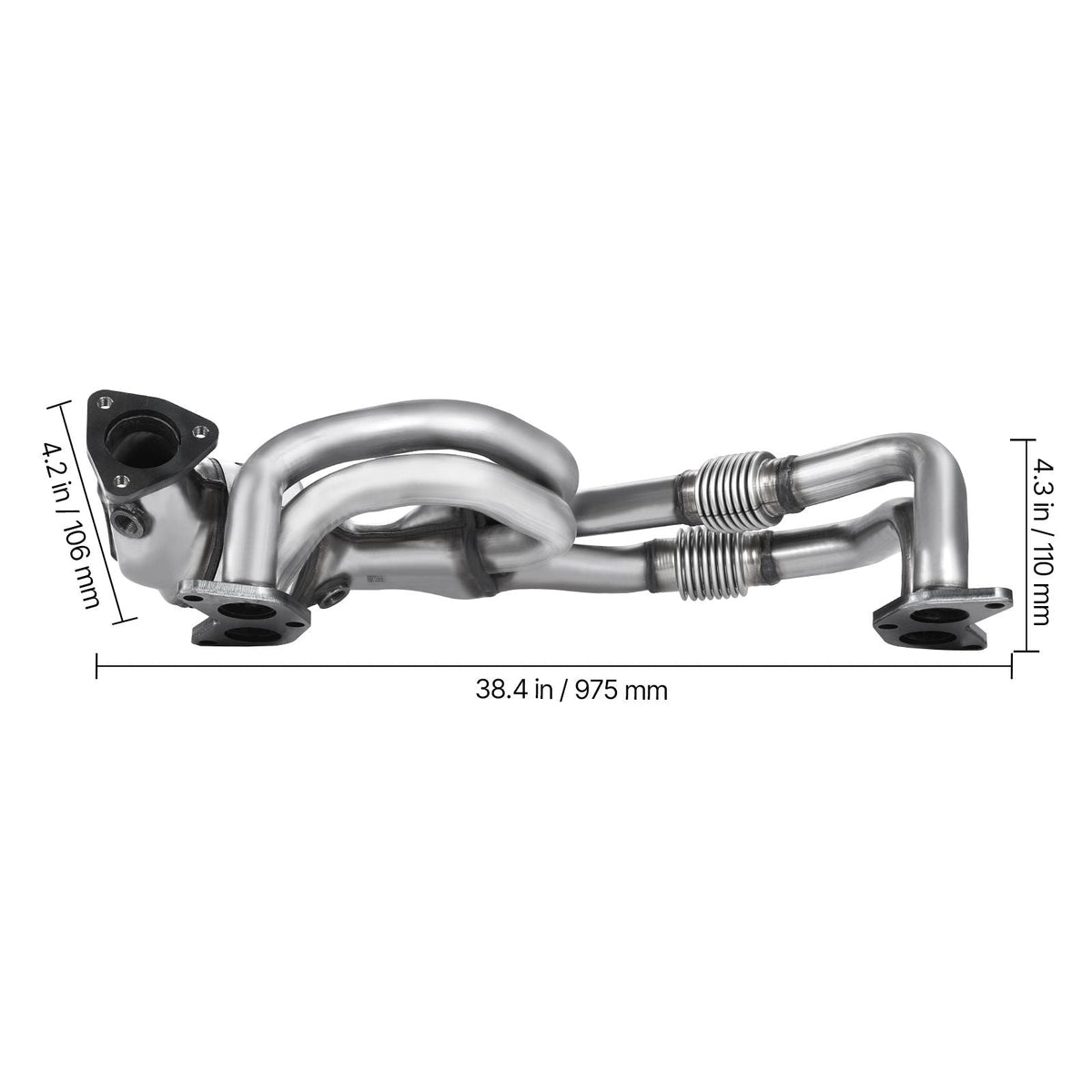 Catalytic Converter, Compatible with Subaru Forester Impreza Legacy Outback/ SAAB 9-2X, 2.5L H4, Front, Replacement OE 16564, Stainless Steel High Flow Converter, for Exhaust Gas Purification