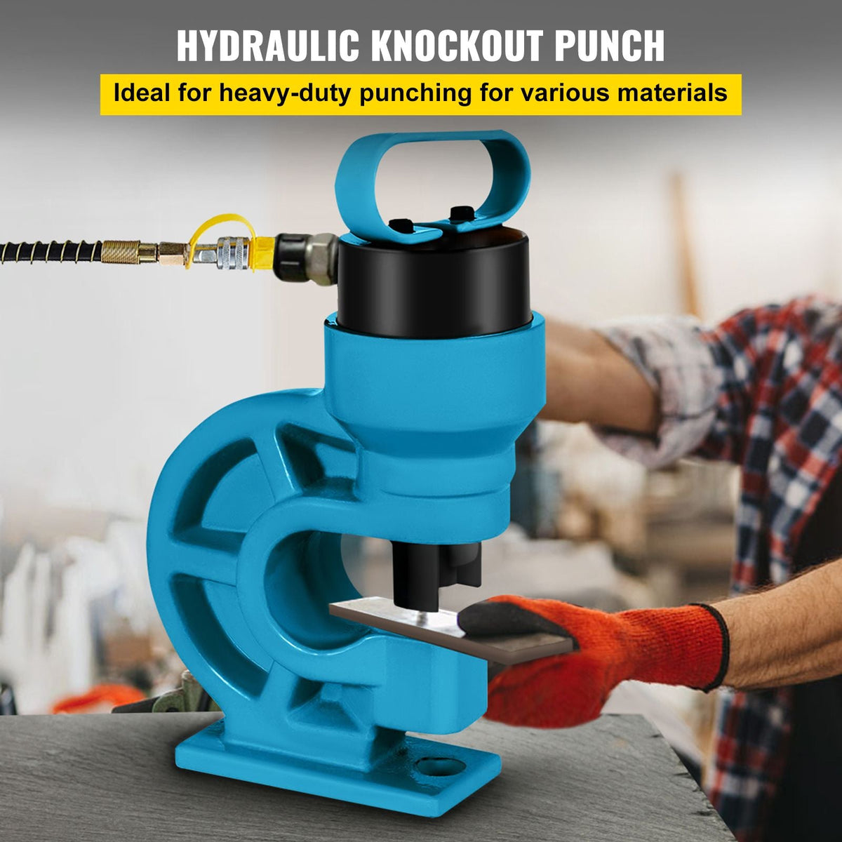 CH-60 Hydraulic Hole Punching Tool 31T Hole Digger Force Puncher Smooth Hole Puncher for Iron Plate Copper Bar Aluminum Stainless Steel