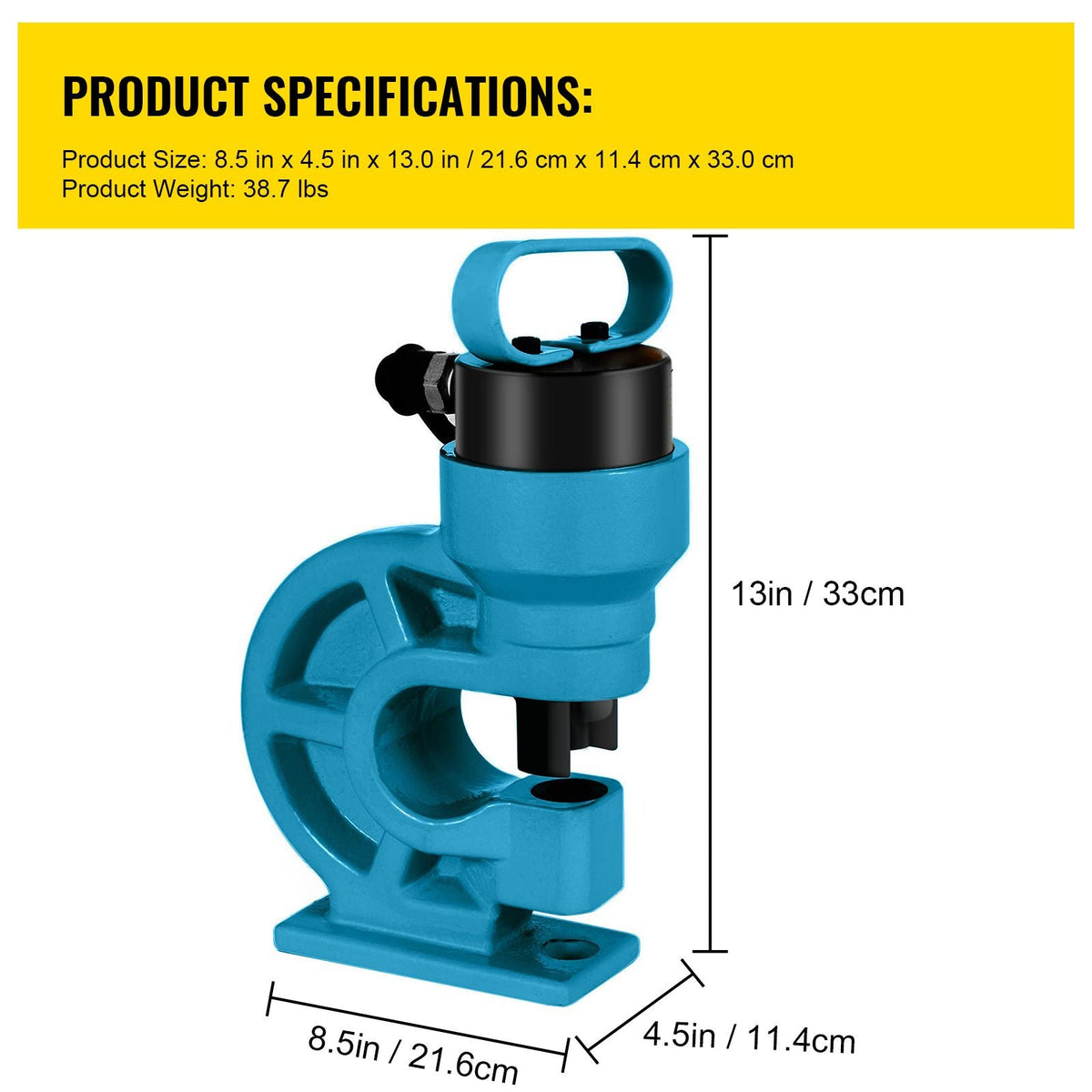 CH-60 Hydraulic Hole Punching Tool 31T Hole Digger Force Puncher Smooth Hole Puncher for Iron Plate Copper Bar Aluminum Stainless Steel
