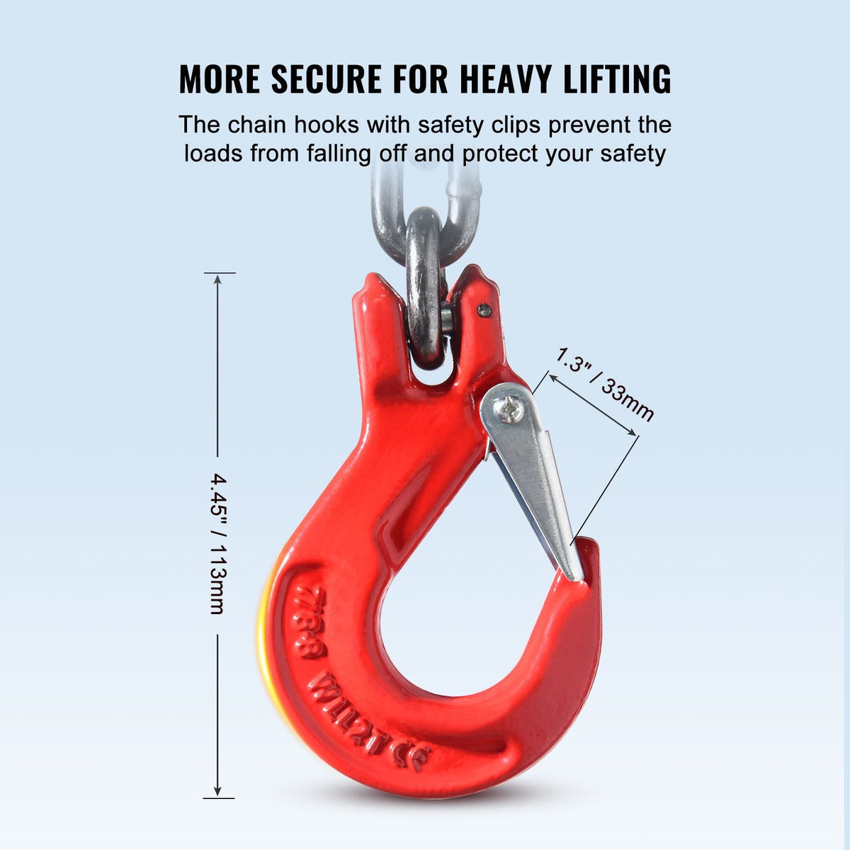 Chain Sling, 5/16 inch x 10 ft Lifting Chains with Hooks, G80 Engine Chain Hoist Lifts, 11000 lbs/5 Ton Lifting Sling Chains for Engine Hoist, Engine Lift Chain with 4 Leg Grab Hooks & Adjusters