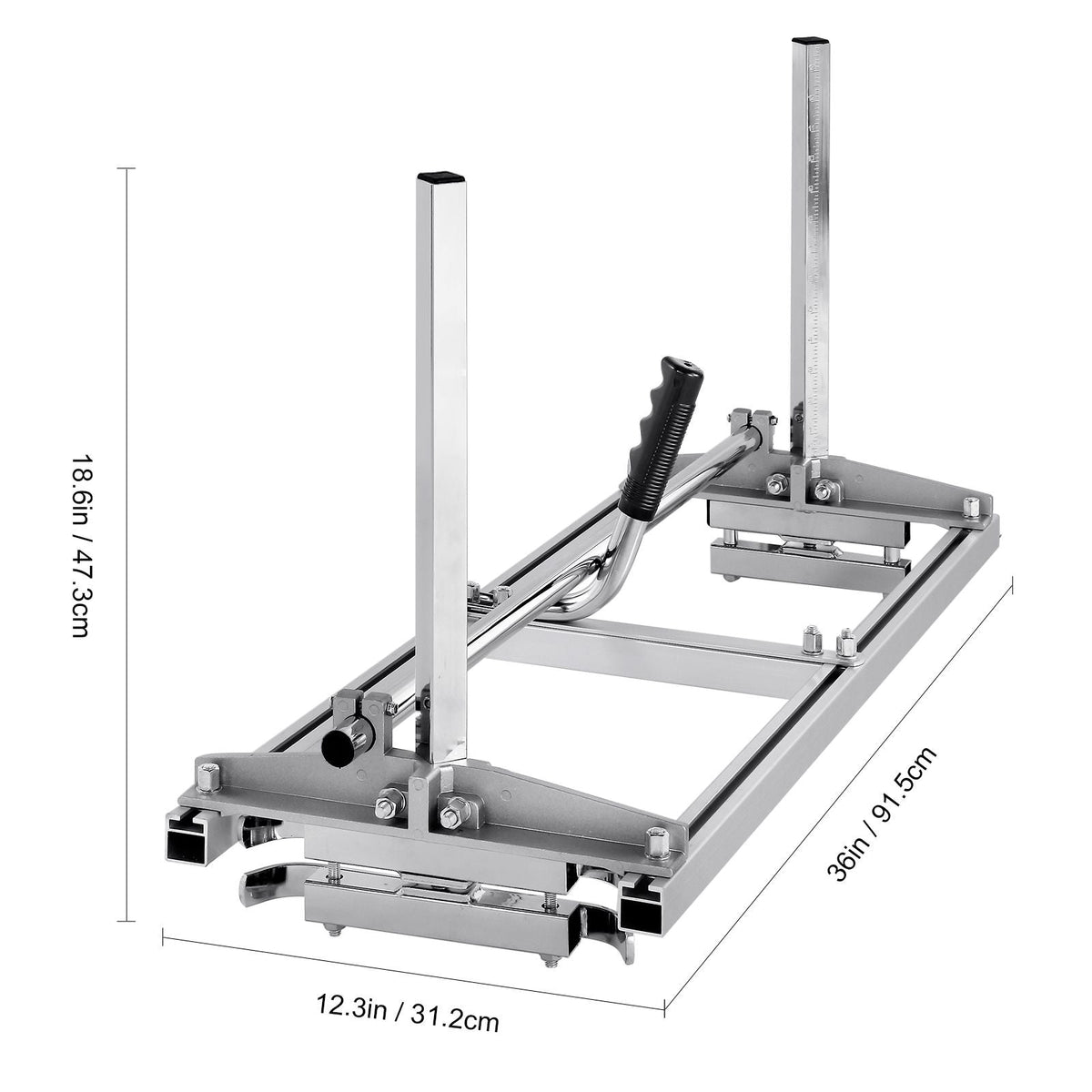 Chainsaw Mill, Portable Sawmill 14"-36" Guide Bar, Galvanized Steel Chainsaw Planking Mill with 0.2"-11.81" Cutting Thickness, Wood Lumber Cross Cutting Saw Mill for Builders and Woodworkers