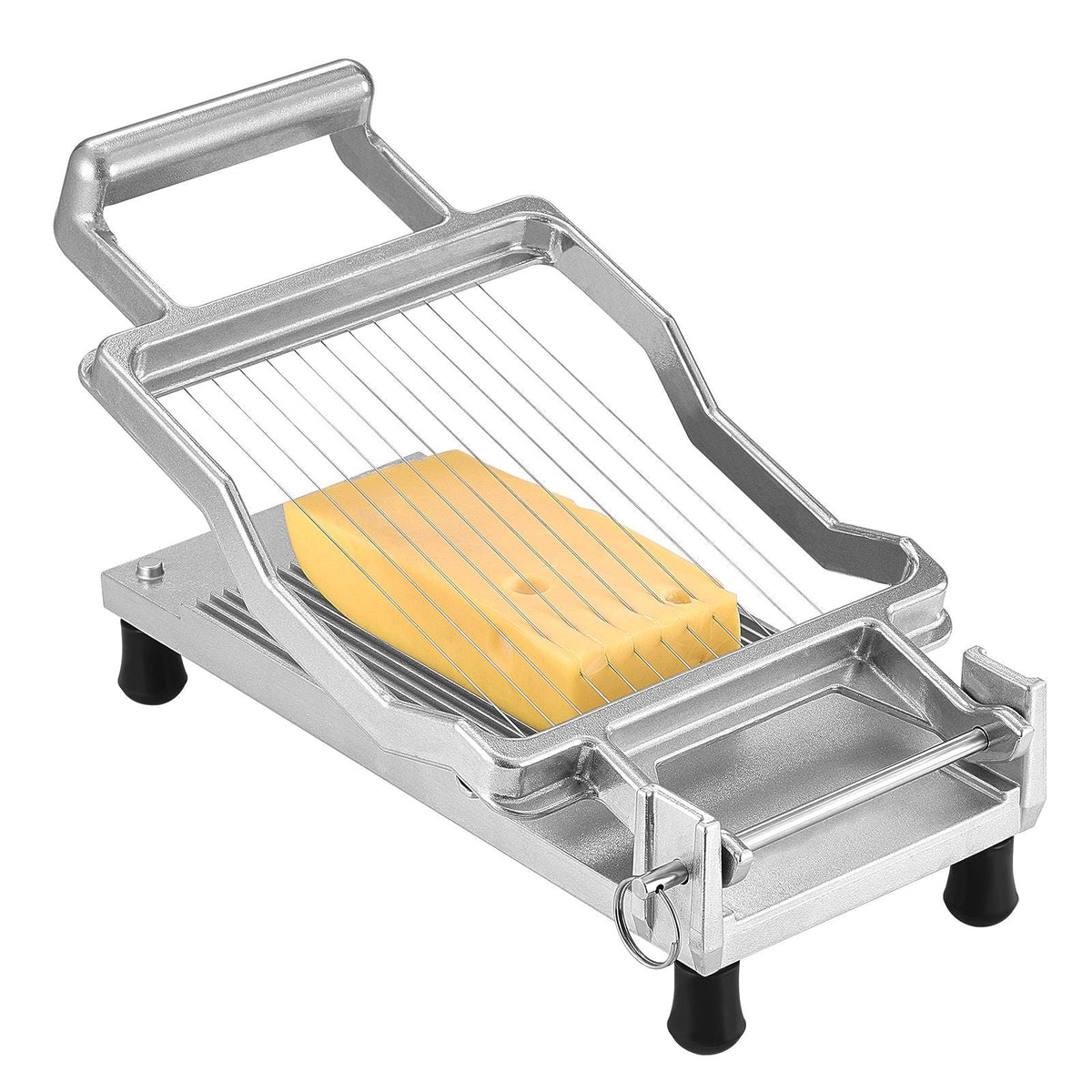 Cheese Cutter with Wire, 0.39" & 0.78" Cheeser Butter Cutting Blade, Detachable Cheese Slicer Wire, Aluminum Alloy Commercial Cheese Slicer with 316 Stainless Steel Knife Wire, Kitchen Cooking