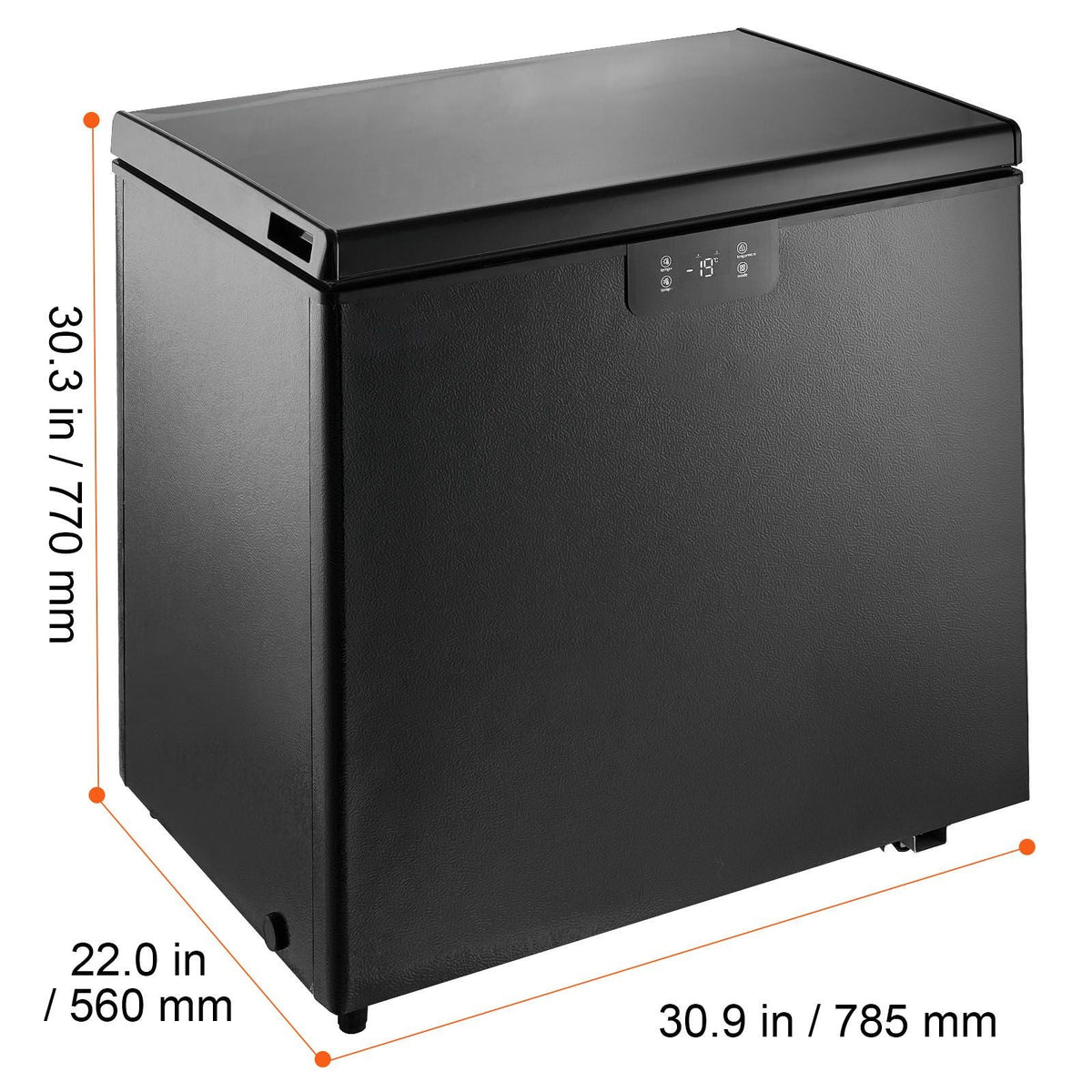 Chest Freezer, 5.4 Cu.ft / 153 L Compact Deep Freezer, Free Standing Top Open Door Compact Freezers with 2 Removable Baskets & Adjustable Thermostat, Energy Saving & Low Noise, Black