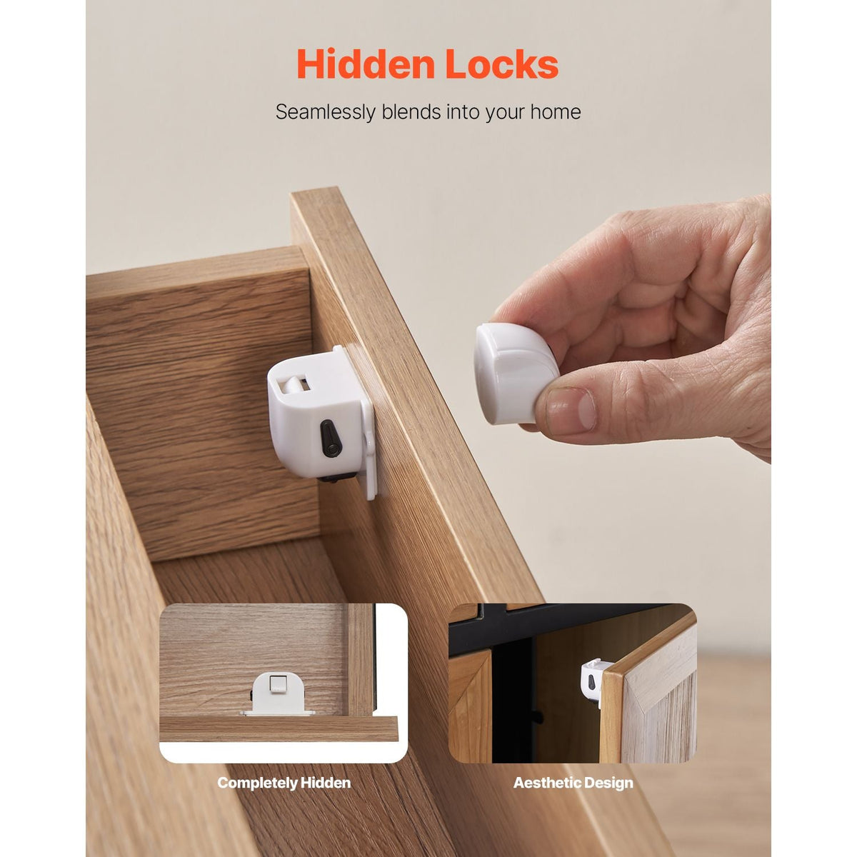 Child Safety Magnetic Cabinet Locks, 20 Packs Baby Proofing Cabinet Locks with 4 Keys & 4 Holders, 2 Installation Choice, 3M Adhesives & Screws Included, Children Proof Cupboard Drawers Latches