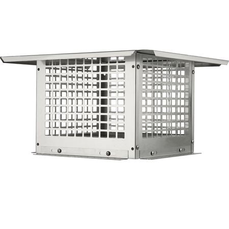Chimney Cap, 12 x 12 inch, 304 Stainless Steel Fireplace Chimney Cover, Not Easily Toppled & Practical Accessories & Easy Installation, Fits Mesh Flue Covers Outside Clay Flue Shingles, Silver