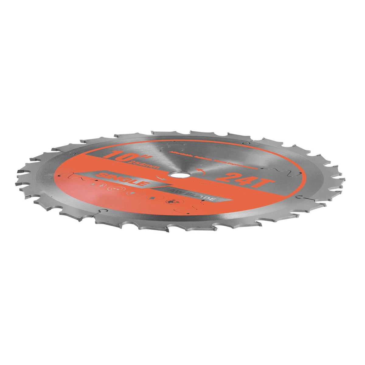 Circular Saw Blade, 10 inch Diameter, 24 Sharp Alloy Teeth, 5/8 inch Arbor, Fine Finish, Wood Cutting Blade for Circular Saw, with Noise-Reducing Heat Vents, for Cutting Plywood, OSB, Hardwood