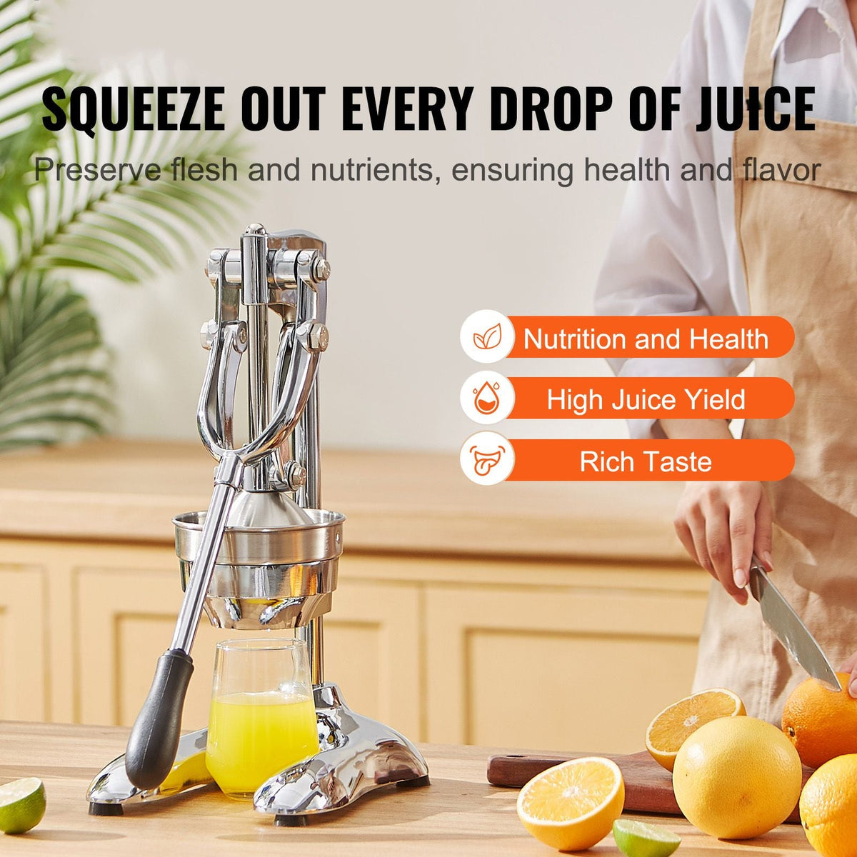 Citrus Juice Press, Hand Press Orange Juicer Press, Commercial Grade Manual Citrus Juicer Lemon Squeezer, Easy-to-Clean Fruit Press Juicer for Lemon Pomegranate Orange Juice