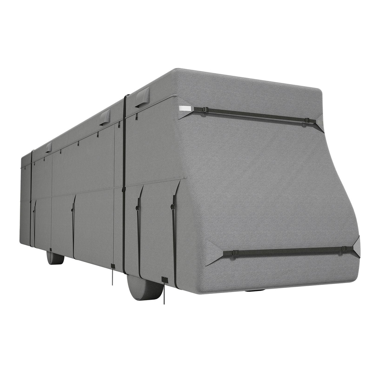 Class A RV Cover, 40-43 ft Motorhome Cover, Non-woven Fabric Motorhome RV Cover, Waterproof, Windproof and Rip-Stop, Camper Cover with Storage Bag, Repair Patches, Straps and Tire Covers