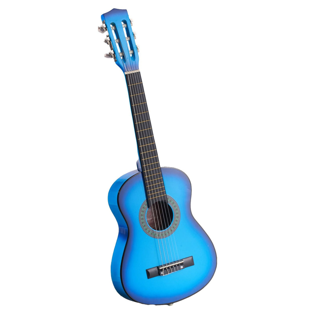 Classical Guitar, 30 Inch, Wood Classical Guitar Starter Kit for Beginners, with Nylon Strings, Gig Bag, Strap, Tuner, Extra Strings, Picks, Capo, Basswood, for Kids Girls Boys Students, Blue
