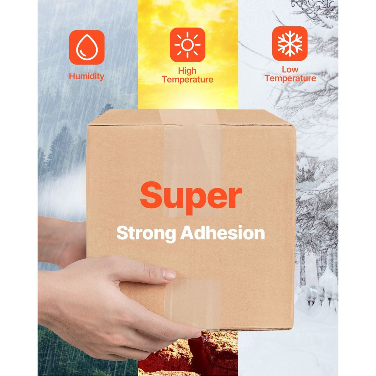 Clear Packing Tape, 3 inches Core, 6 Rolls 1.88 Inches x 65 Yards Packing Tape with Dispenser, 2.7 Mil Heavy Duty Packaging Tape Designed for Moving, Storage and Packing, Shipping and Mailing
