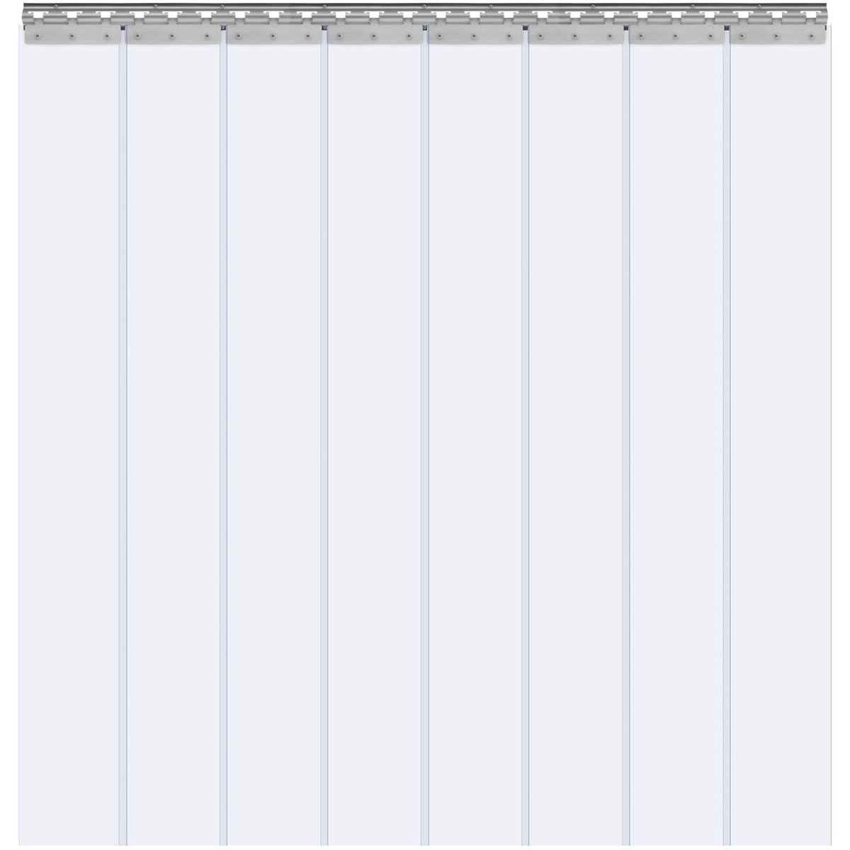 Clear PVC Strip Curtain, 84 in Height x 48 in Width x 0.08 in Thickness, 8 PCS Walk in Freezer Cooler Curtain Strips, Smooth Waterproof Plastic Door Strips for Warehouse, Freezer, Garage Doors
