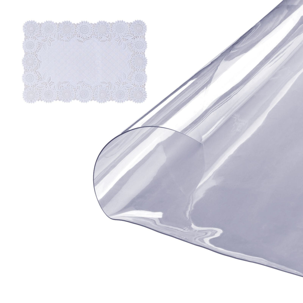 Clear Table Cover Protector, 18" x 36" Rectangle Table Cover, 1.5 mm Thick PVC Plastic Tablecloth, Waterproof Desktop Protector for Writing Desk, Coffee Table, Dining Room Table