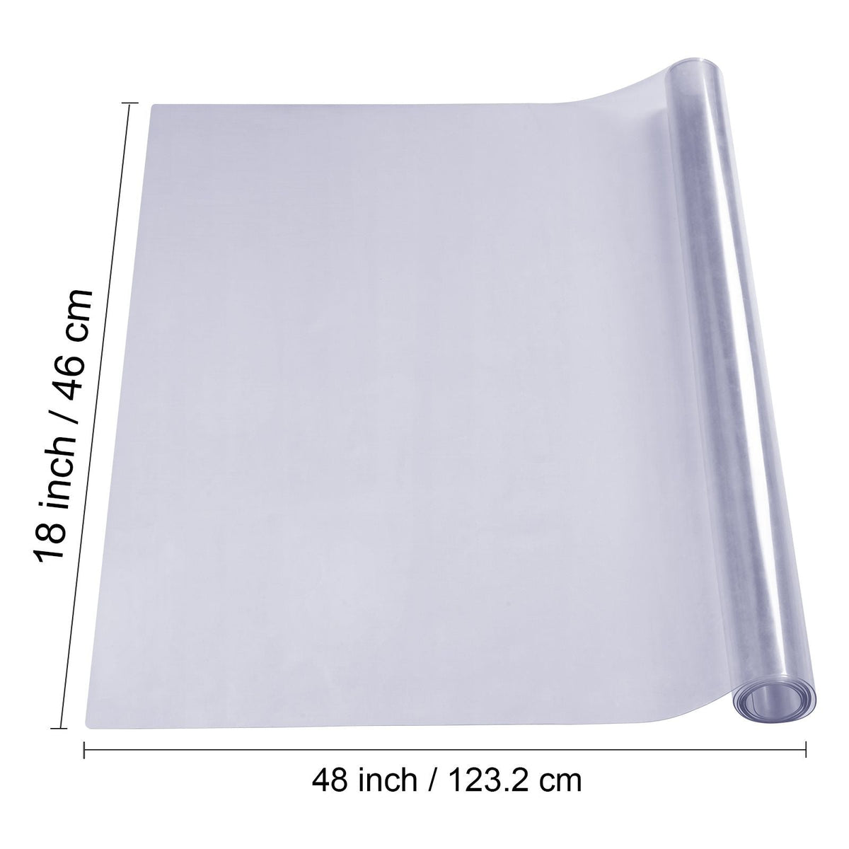 Clear Table Cover Protector, 18" x 36" Rectangle Table Cover, 1.5 mm Thick PVC Plastic Tablecloth, Waterproof Desktop Protector for Writing Desk, Coffee Table, Dining Room Table