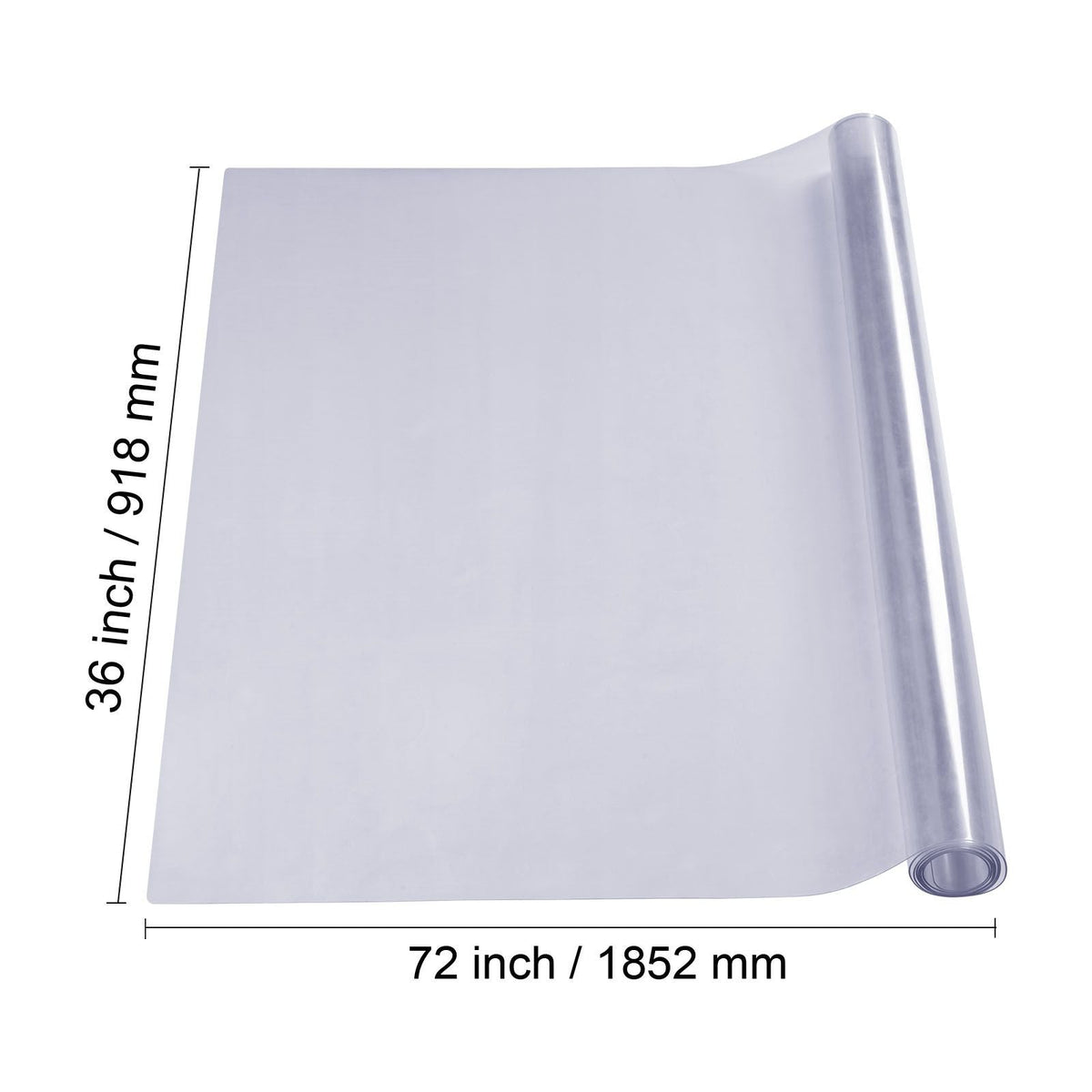 Clear Table Cover Protector, 36" x 72" Rectangle Table Cover, 1.5 mm Thick PVC Plastic Tablecloth, Waterproof Desktop Protector for Writing Desk, Coffee Table, Dining Room Table
