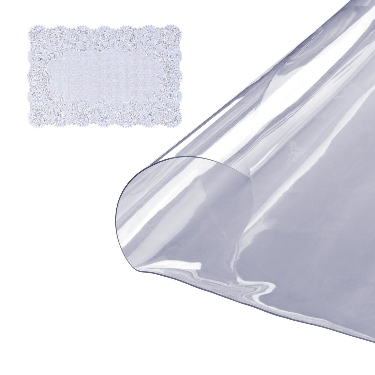 Clear Table Cover Protector, 42 inch/1068 mm Round Table Cover, 1.5 mm Thick PVC Plastic Tablecloth, Waterproof Desktop Protector for Writing Desk, Coffee Table, Dining Room Table