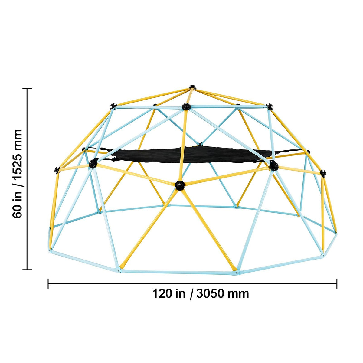 Climbing Dome, for Kids 3 to 10 Years Old,10FT Geometric Dome Climber with Hammock and Swing, Jungle Gym Supports 750LBS and Easy Assembly, with Climbing Grip, Outdoor Backyard Play Equipment