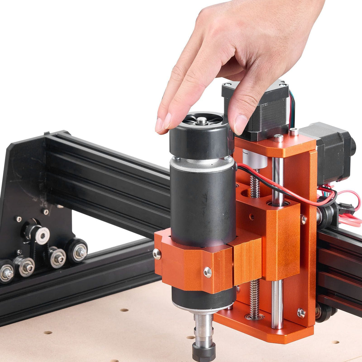 CNC Router Machine, 300W Spindle, 3-Axis Wood Engraving Milling Machine, with 15.75 x 15.75 x 2.36 in Working Area, Offline Controller, Aluminum Alloy Structure, for Wood Acrylic Carving Cutting