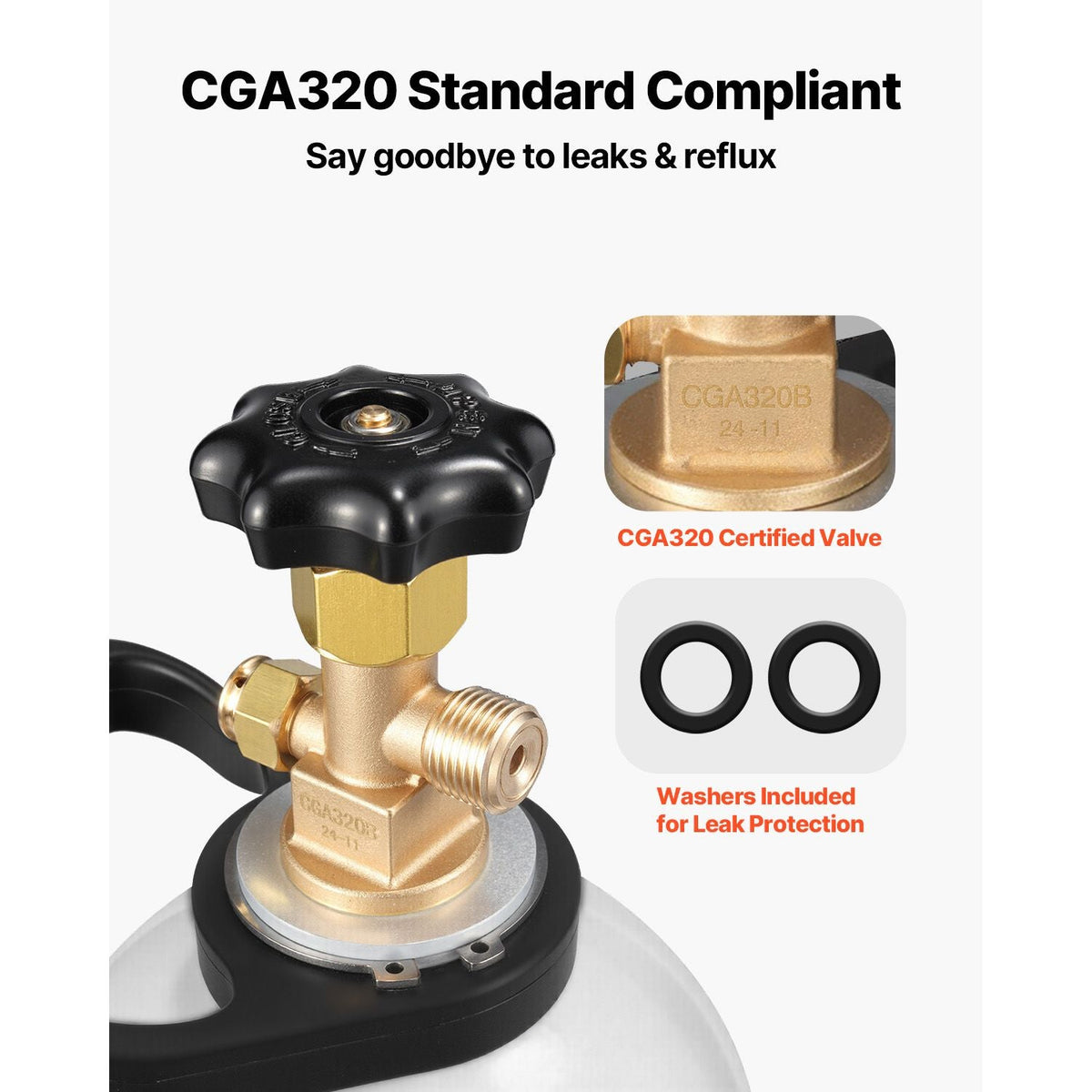 CO2 Tank, 10 lbs New Aluminum Alloy Cylinder, CO2 Air Tank with Light Spray Coating, CGA320 Valve, Handle & Adjustable Pressure, DOT Approved Cylinder for Draft Beer Dispensing and Soda Maker