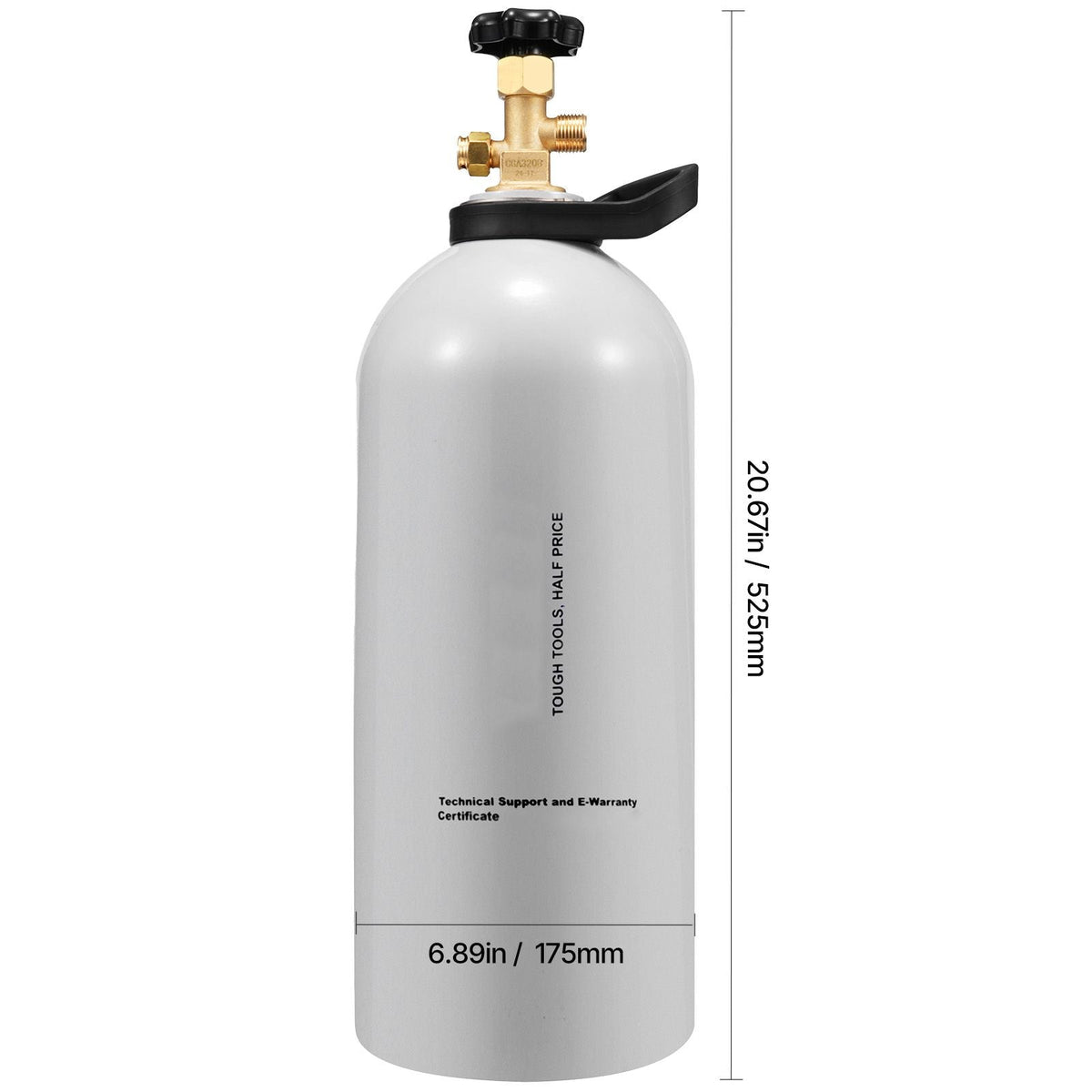 CO2 Tank, 10 lbs New Aluminum Alloy Cylinder, CO2 Air Tank with Light Spray Coating, CGA320 Valve, Handle & Adjustable Pressure, DOT Approved Cylinder for Draft Beer Dispensing and Soda Maker