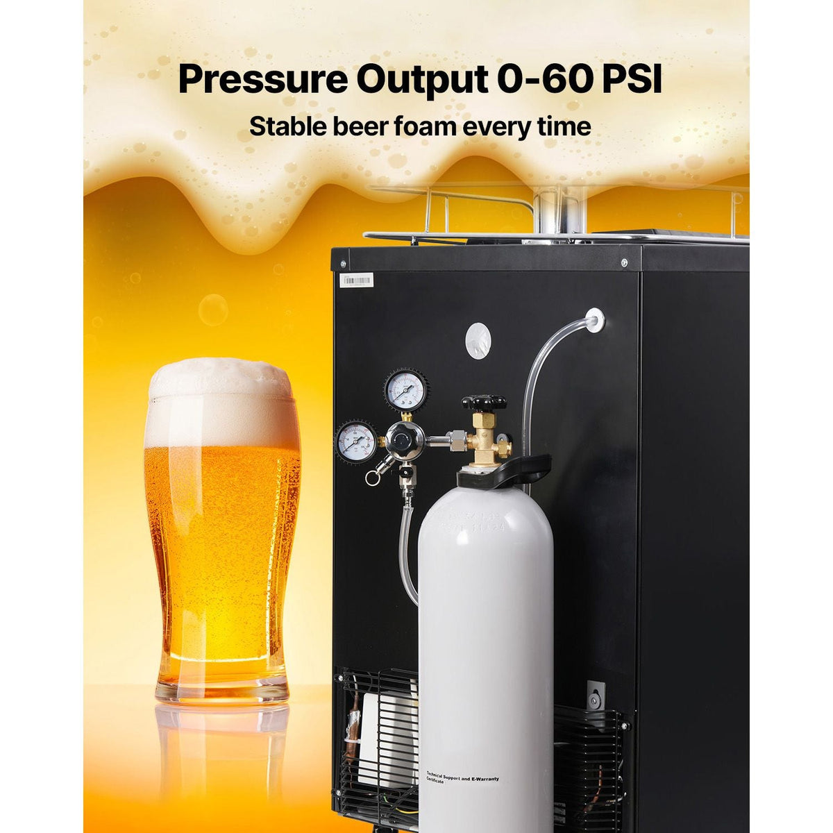 CO2 Tank, 15 lbs New Aluminum Alloy Cylinder, CO2 Air Tank with Light Spray Coating, CGA320 Valve, Handle & Adjustable Pressure, DOT Approved Cylinder for Draft Beer Dispensing and Soda Maker