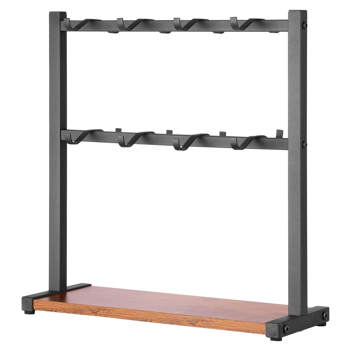Coffee Mug Holder for Countertop, 16 Hooks Coffee Cup Holder with Storage Base, 2 Tier Mugs Tree Rack Carbon Steel & Wood Mug Display Stand, for Coffee Bar Home Storage and Display (Matte Black)